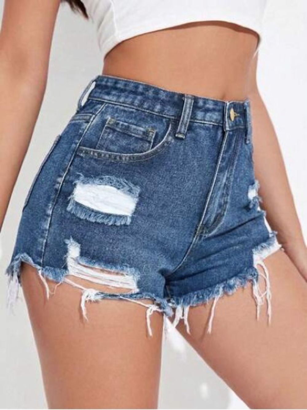 AE Curvy Denim Mom Shorts | 6